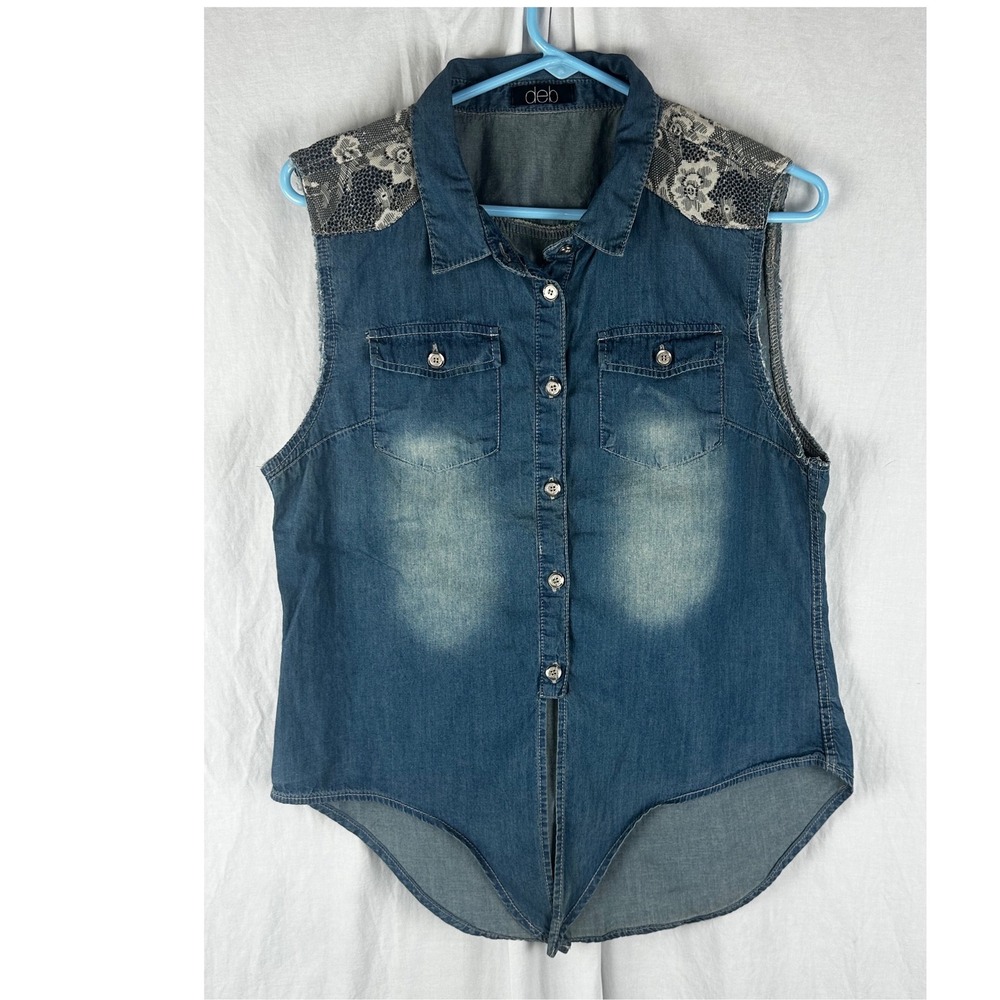 DEB denim vest size XL